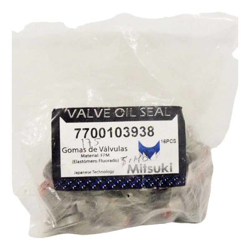 Renault Juego Gomas Valvula Symbol, Megane, Kangoo, Clio 16v