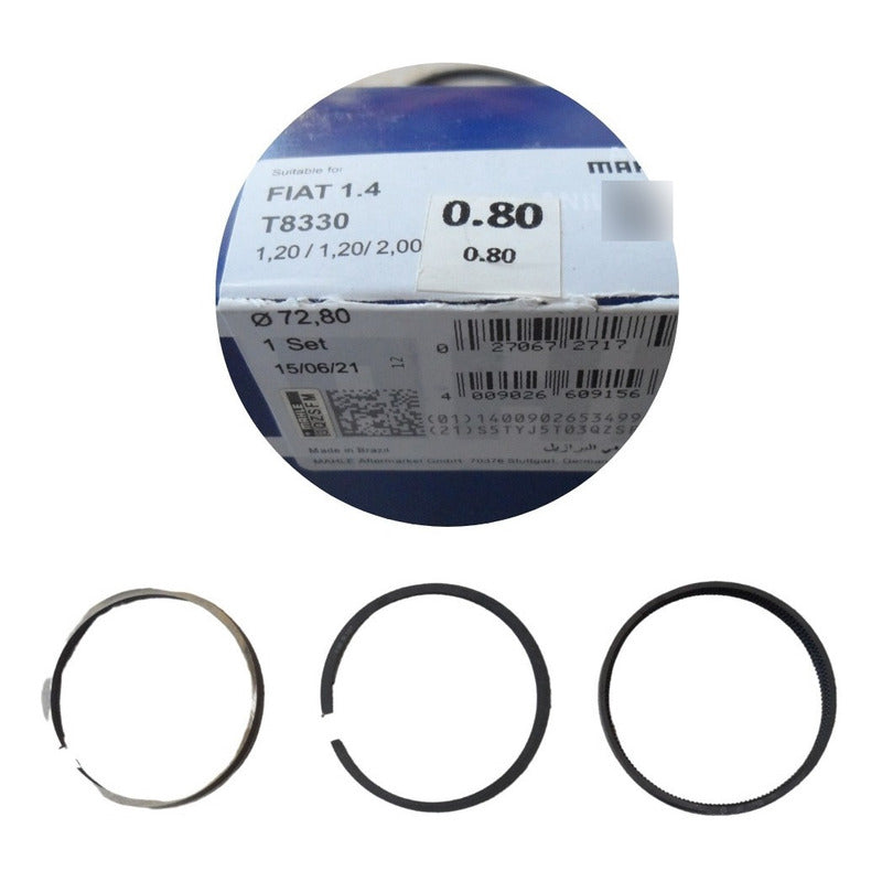 Fiat Juego Anillos Palio Siena Fire 1.4 Dodge Forza 1.4 0.80