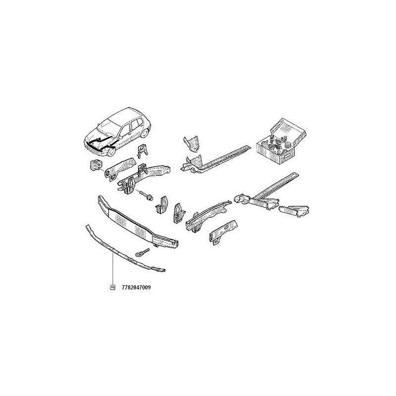 Renault Soporte Escuadra Parachoque Inferior Delantero Clio