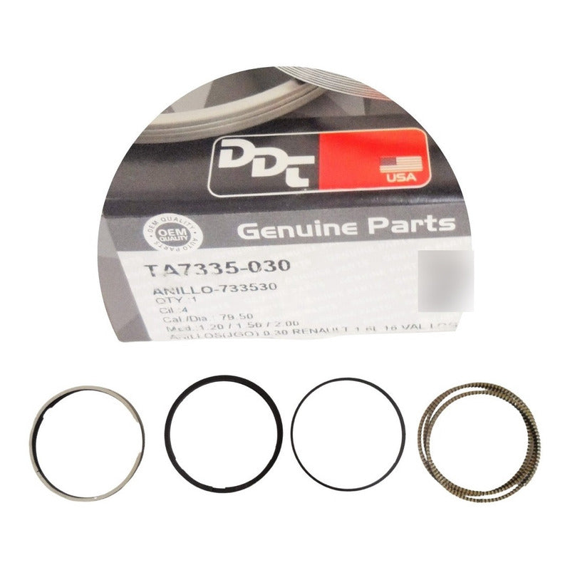 Renault Juego Anillos Logan, Symbol 1.6 16v 0.30