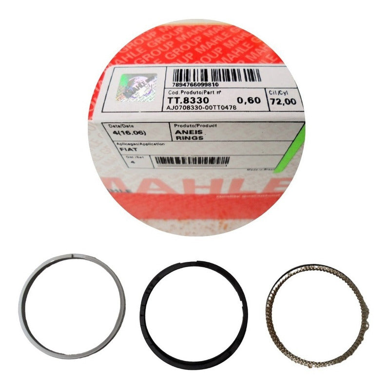 Fiat Juego Anillos Palio Siena Fire 1.4 Dodge Forza 1.4 0.60