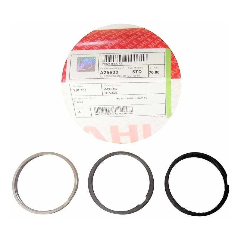 Fiat Juego Anillos Palio Siena Fire 1.3 16v Std (70,80)