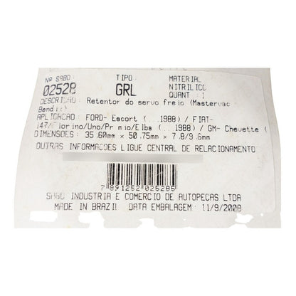 Fiat Estopera Hidrovac Uno Corcel Chevette 35.6x50.75x7.8/9