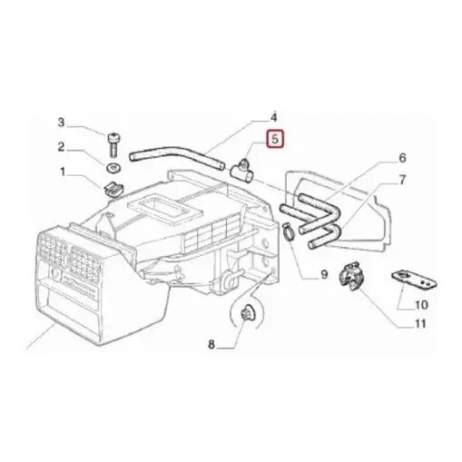 Fiat  T  Gases, Conexión Aire Caliente C/purgador Uno Premio