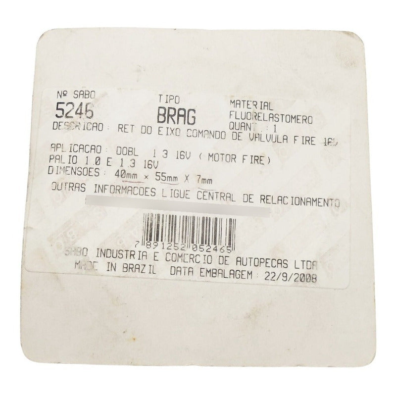 Fiat Estopera Leva Fiat Palio Siena Fire 1.3 16v 40x55x7